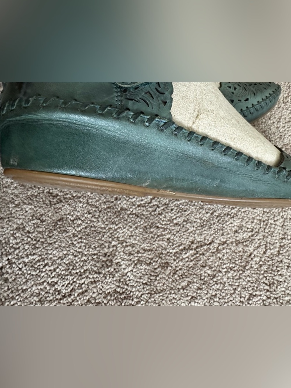 PIKOLINOS Puerto Vallarta Teal Green Maryjane Leather Shoes - Picture 9 of 11